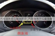 汽車油表怎么看油多少_汽車油表怎么看油量