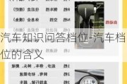 汽車知識(shí)問(wèn)答檔位-汽車檔位的含義