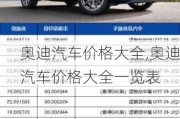 奧迪汽車(chē)價(jià)格大全,奧迪汽車(chē)價(jià)格大全一覽表