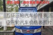 五征三輪汽車價格表,五征三輪汽車價格表圖片