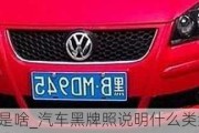 汽車黑牌是啥_汽車黑牌照說明什么類型