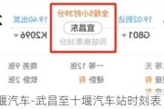 武昌至十堰汽車-武昌至十堰汽車站時(shí)刻表