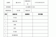 汽車檢查記錄表-車輛檢查記錄表格式