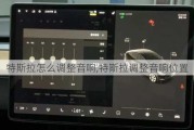 特斯拉怎么調(diào)整音響,特斯拉調(diào)整音響位置