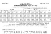 長安汽車最新消息-長安汽車最新消息銷量