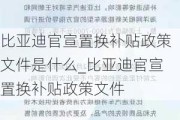 比亞迪官宣置換補(bǔ)貼政策文件是什么_比亞迪官宣置換補(bǔ)貼政策文件