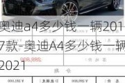 奧迪a4多少錢一輛2017款-奧迪A4多少錢一輛2021