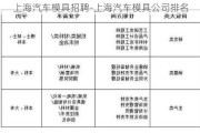 上海汽車模具招聘-上海汽車模具公司排名