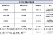 新能源汽車購置稅減免政策200公里以下-新能源車輛購置稅2021年收費(fèi)標(biāo)準(zhǔn)