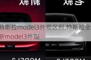 特斯拉model3外觀區(qū)別,特斯拉全新model3外觀