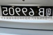 汽車黑牌有哪些特權(quán)組成-汽車黑牌照是什么