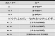 長(zhǎng)安汽車價(jià)格一覽表,長(zhǎng)安汽車價(jià)格?
