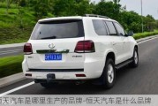 恒天汽車是哪里生產的品牌-恒天汽車是什么品牌