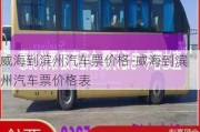 威海到濱州汽車票價格-威海到濱州汽車票價格表