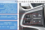 汽車儀表盤交互教程,汽車儀表操作