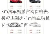 3m汽車(chē)貼膜官網(wǎng)價(jià)格表,授權(quán)店列表-3m汽車(chē)貼膜價(jià)格怎么樣啊