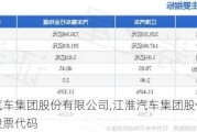 江淮汽車集團股份有限公司,江淮汽車集團股份有限公司股票代碼