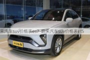 蔚來汽車suv價(jià)格表es7-蔚來汽車suv價(jià)格表et5