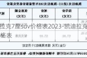 凱迪拉克7座suv價格表2023-凱迪拉克7座suv價格表