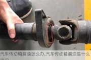 汽車傳動軸漏油怎么辦,汽車傳動軸漏油是什么原因