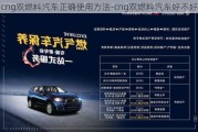 cng雙燃料汽車正確使用方法-cng雙燃料汽車好不好