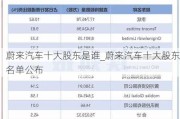 蔚來汽車十大股東是誰_蔚來汽車十大股東名單公布