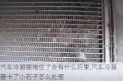 汽車冷凝器堵住了會有什么后果,汽車冷凝器卡了小石子怎么處理