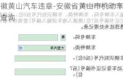 安徽黃山汽車違章-安徽省黃山市機動車違章查詢