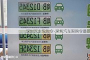 深圳汽車限購令-深圳汽車限購令最新