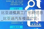 比亞迪模具工廠招聘信息_比亞迪汽車模具公司