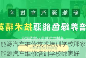 新能源汽車維修技術(shù)培訓學校那家好-新能源汽車維修培訓學校哪家好