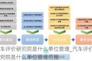 汽車評價研究院是什么單位管理_汽車評價研究院是什么單位管理范圍