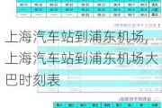 上海汽車站到浦東機場,上海汽車站到浦東機場大巴時刻表