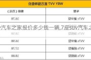 7座suv汽車之家報價多少錢一輛,7座suv汽車之家報價多少