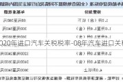 2020年進(jìn)口汽車關(guān)稅稅率-08年汽車進(jìn)口關(guān)稅