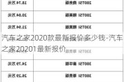 汽車之家2020款最新報(bào)價(jià)多少錢-汽車之家20201最新報(bào)價(jià)