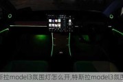 特斯拉model3氛圍燈怎么開,特斯拉model3氛圍燈