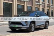 蔚來(lái)汽車怎么樣質(zhì)量怎么樣,蔚來(lái)的汽車怎么樣