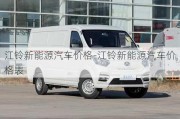 江鈴新能源汽車(chē)價(jià)格-江鈴新能源汽車(chē)價(jià)格表