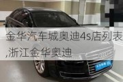 金華汽車城奧迪4s店列表,浙江金華奧迪