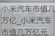 小米汽車市值幾萬(wàn)億_小米汽車市值幾萬(wàn)億元