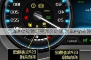 汽車esp故障燈亮怎么處理,汽車esp故障