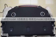 特斯拉model 3音箱激活-特斯拉model3音響激活