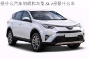 suv是什么汽車的簡稱車型,suv是是什么車