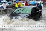 汽車涉水后一切正常還有擔(dān)心的嗎_汽車涉水后容易出什么問題