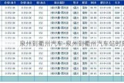 泉州到衢州汽車-泉州到衢州汽車站時刻表