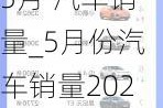 5月 汽車銷量_5月份汽車銷量2022排行榜