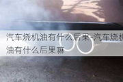 汽車燒機油有什么后果-汽車燒機油有什么后果嘛