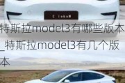 特斯拉model3有哪些版本_特斯拉model3有幾個(gè)版本