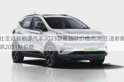 比亞迪新能源汽車2023款最新款價格元,比亞迪新能源2021款價格